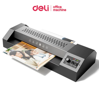 Deli เครื่องเคลือบเอกสาร A3 เครื่องเคลือบร้อน/เย็น 330mm/min 50-175mic อุ่นเครื่อง 3 นาที Laminator