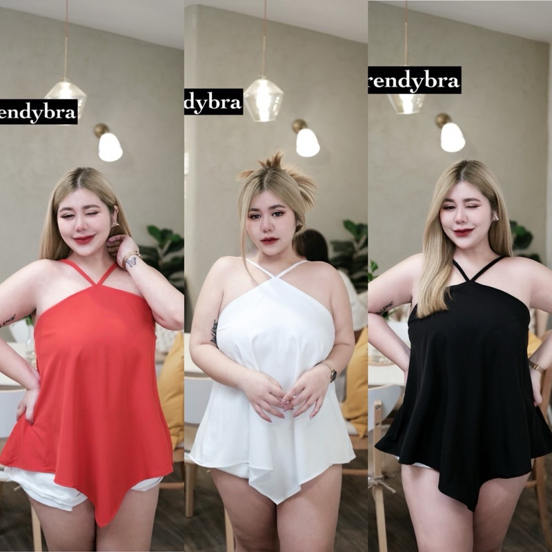 /TB/ สายเดี่ยวสาวอวบ ชายแหลม สายวี #เสื้อผ้าสาวอวบ สาวอ้วน พลัสไซส์