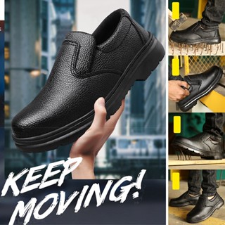 Work Shoes รองเท้าเซฟตี้หัวเหล็ก พื้นยางกันสึก ป้องกันการทุบ…