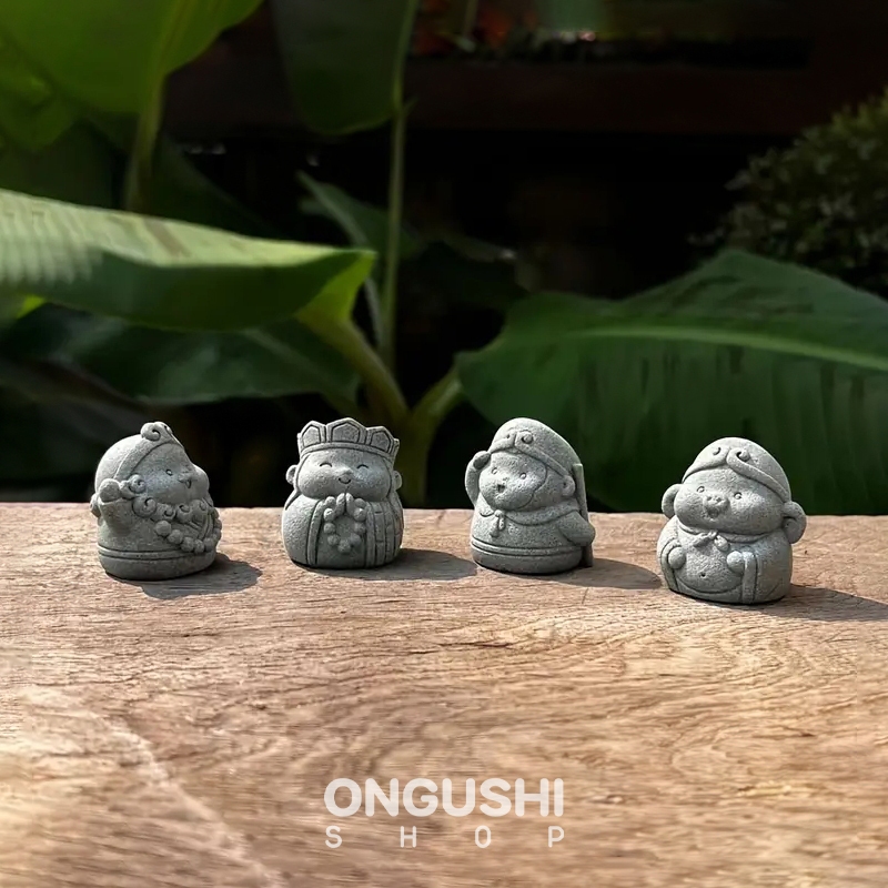 ⚡️ พร้อมส่งจากร้านคนไทย 🏮 รูปปั้นหินจิ๋วขนาดเล็ก ไซอิ๋วตะลุยชมพูทวีป ขนาด 4 cm. ครบชุด 4 ชิ้น
