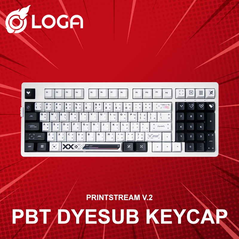 คีย์แคป LOGA PBT DYESUB SERIES KEYCAP SET : PRINTSTREAM V.2