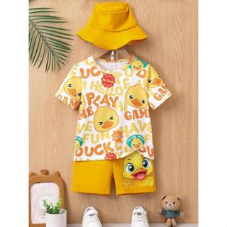 พร้อมส่ง เนื้อผ้าดี ชุดเซ็ต 3 ชิ้น เด็กผู้ชาย เสื้อ + กางเกง…