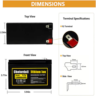 แบตเตอรี่ลิเธียม 12V 120Ah Battery เหมาะสำหรับ ไฟสำรองฉุกเฉิน/UPS/ระบบเตือนภัย/โซลาเซลล์/เครื่องพ่นยา/เกษตรและอื่นๆ