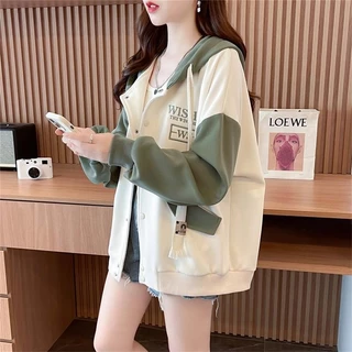 เสื้อแจ็คเก็ตเบสบอล เสื้อฮู้ดผู้หญิง ผ้าสำลี ผ้าหนานิ่ม รุ่น6020#