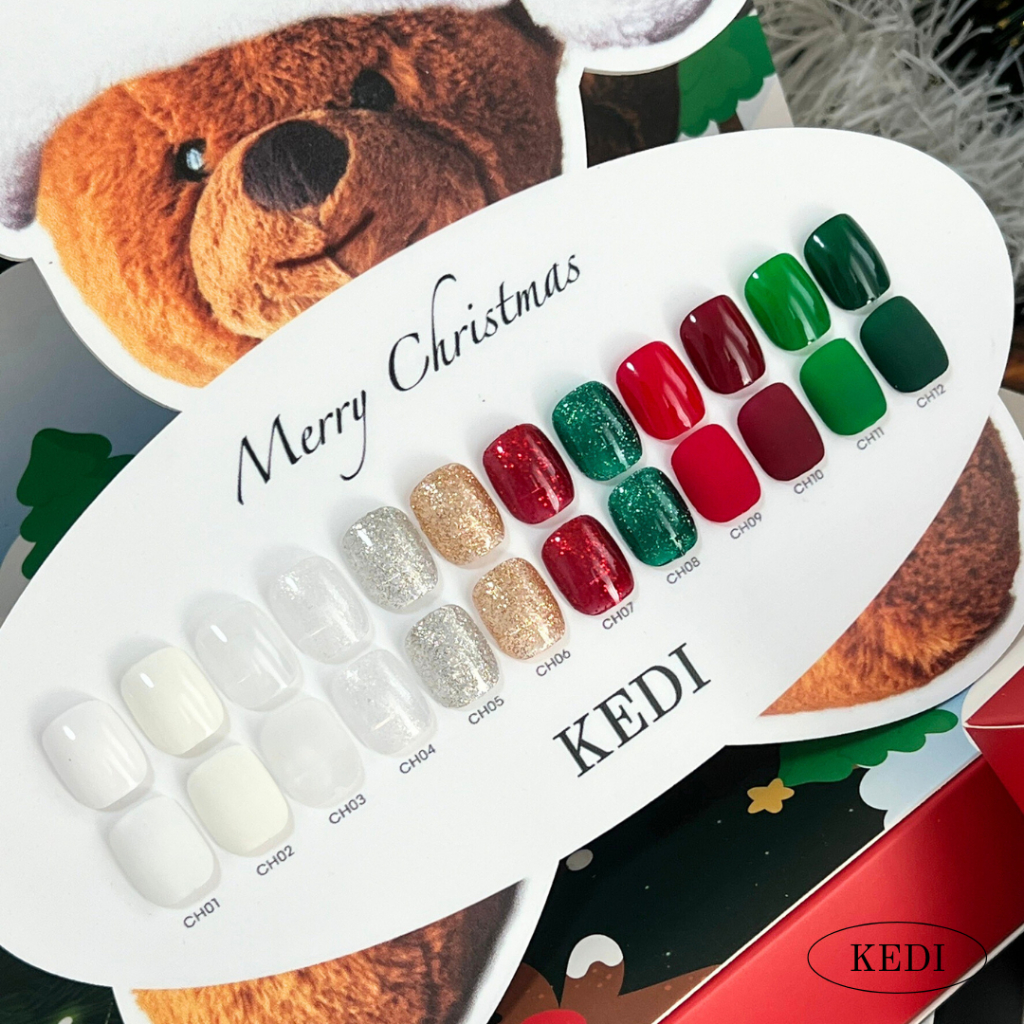 Kedi Christmas Series  สีเจลคริสมาสต์ เซ็ตสีเจลคริสมาสต์