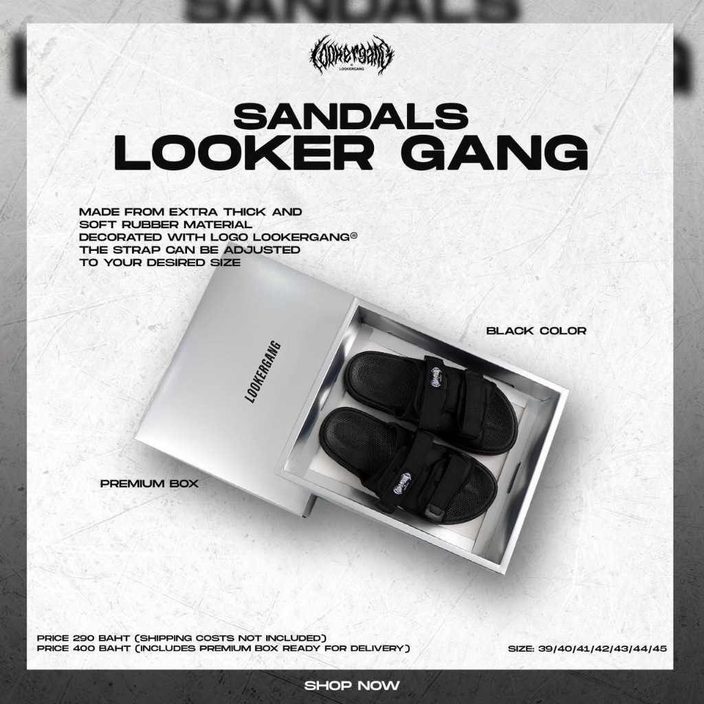 LOOKER-รองเท้าแตะlooker (สีดำ)รุ่นใหม่ (9%Clothing)