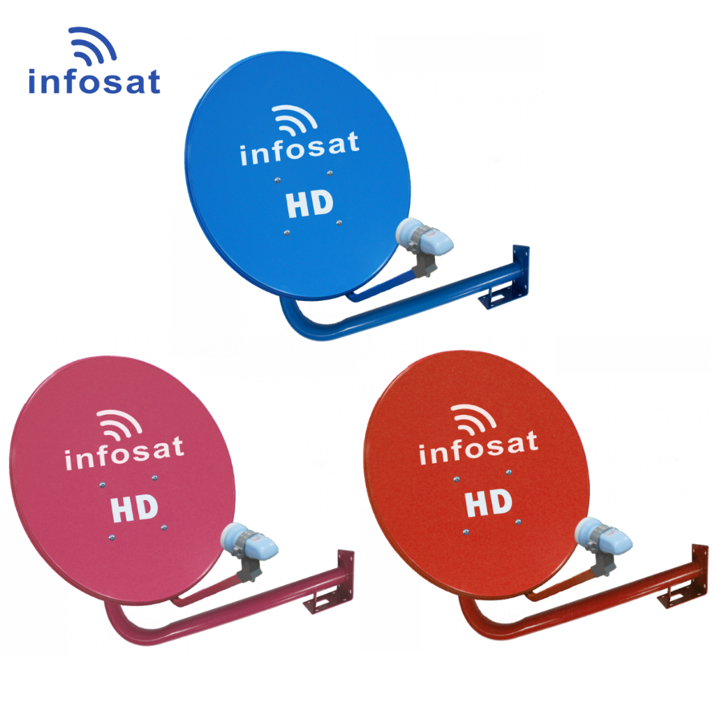 INFOSAT จานรับสัญญาณดาวเทียม แบบติดผนัง ไม่รวม LNB*** KU35WM ขนาด 35 CM. (KU-BAND)