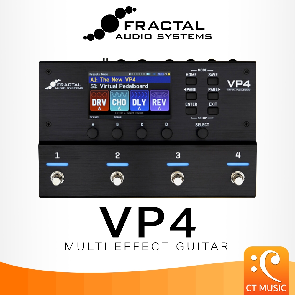 Fractal VP4 Multi-Effect Guitar Effect เอฟเฟคกีตาร์ V4 VP-4 Fractal