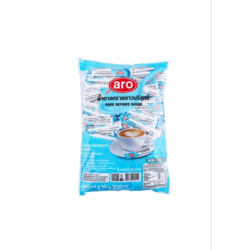 เอโร่ น้ำตาลทรายขาวบริสุทธิ์แบบซอง 6 กรัม ×  300 ซอง