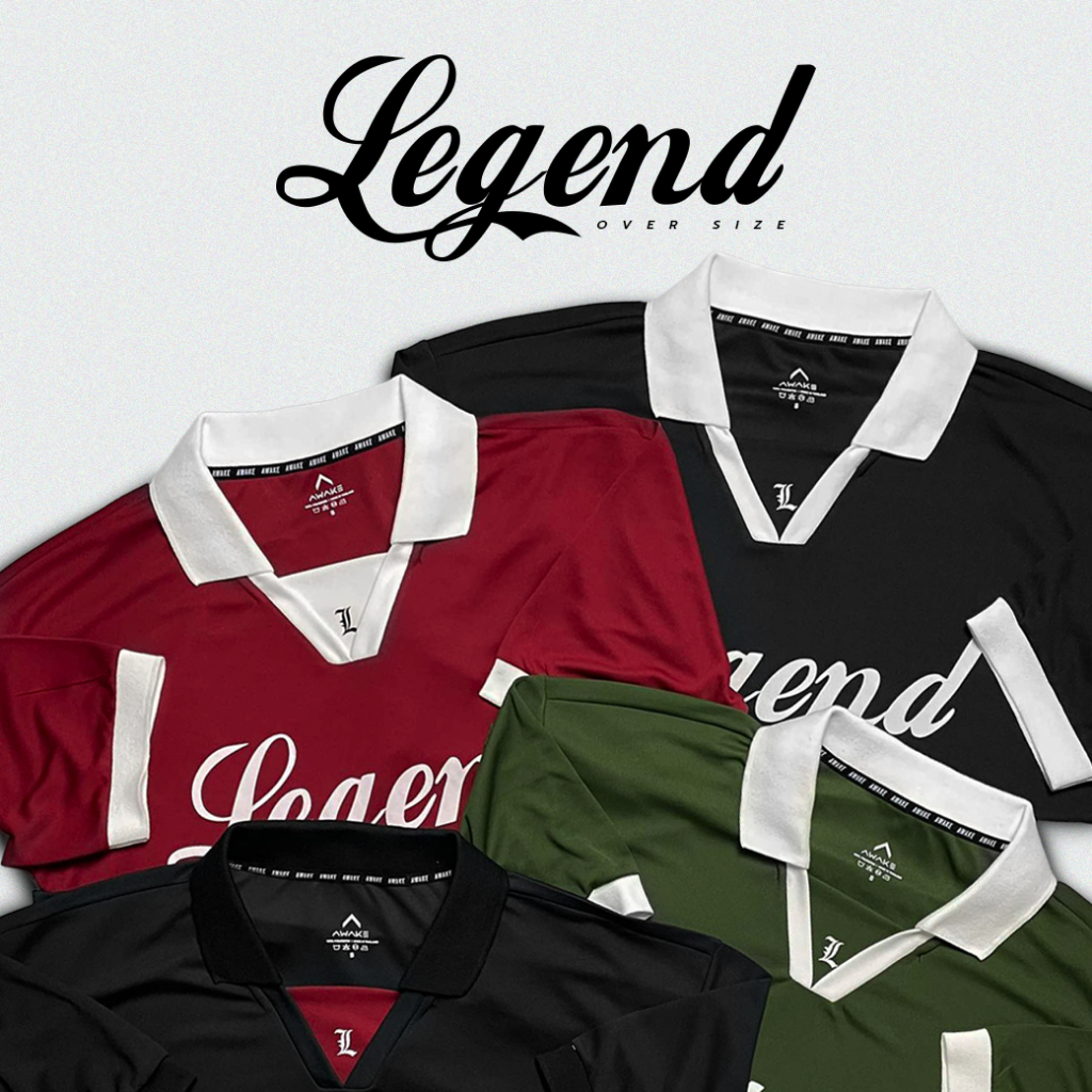 AWAKE เสื้อ Oversize RetroStreet คอปก legend