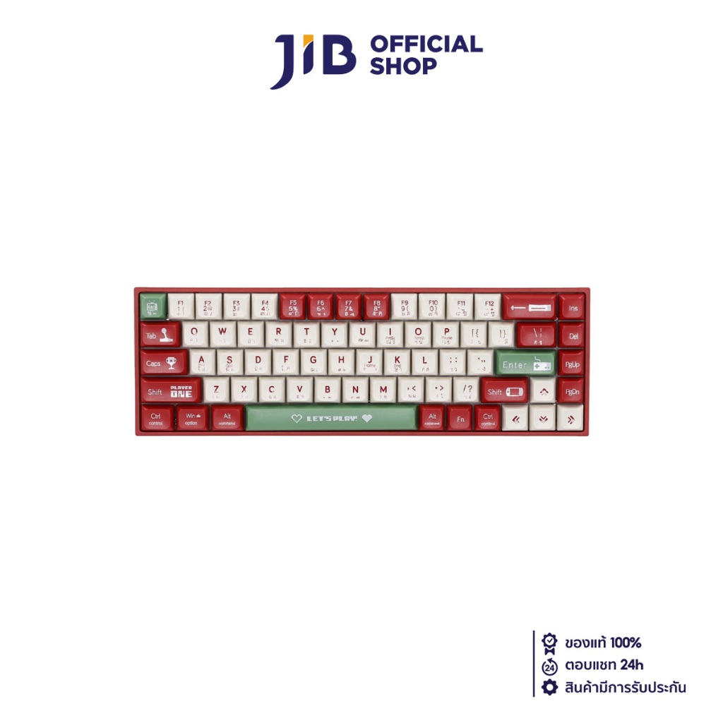WIRELESS KEYBOARD (คีย์บอร์ดไร้สาย) AJAZZ AK680 LETS PLAY (BLUE SWITCH NON-BACKLIT EN/TH) (AJ-KB-AK6