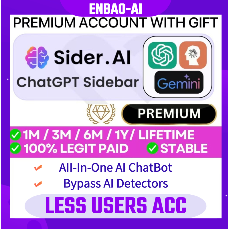 Sider AI ChatGPT 4.0 Turbo +GPT3.5 Turbo + Claude Al +ChatPDF|GPT4.0 GPT3.5 | AI Tool Work LESS USERS ACC