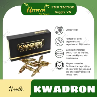 [ของแท้] เข็ม KWADRON – สำหรับงานสักคิ้วปากขอบตาและ PMU มืออาชีพ – คมชัด เบา ไม่สั่น