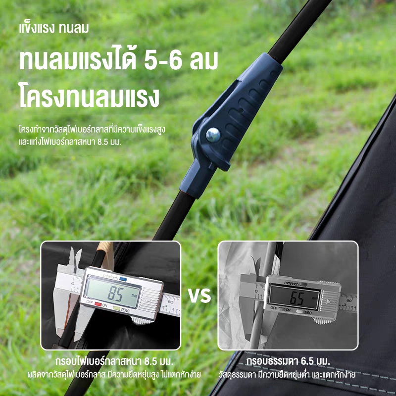 KEEPHIKE เต็นท์ครอบครัว เต็นท์ตั้งแคมป์กลางแจ้ง เต็นท์บ้าน พับได้ 2ห้องนอน2โถง สามารถรองรับได้10-12คน กันน้ำ เต็นท์บ้าน ราคา ถูกที่สุด ดีลบีเคเค แกลเลอรีภาพที่ 5