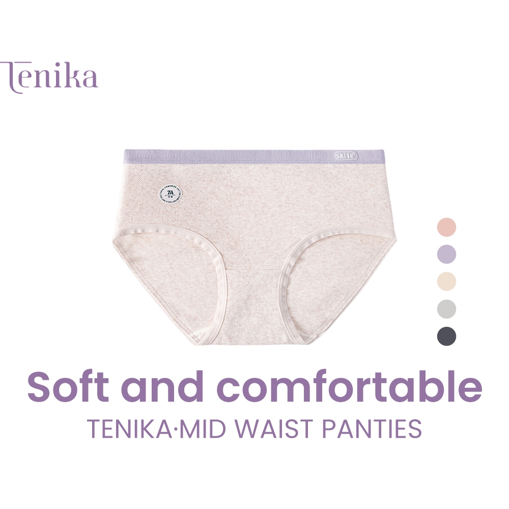 TENIKA กางเกงในผู้หญิง ฝ้าย ผ้านิ่มใส่สบาย ยืดเยอะ ไม่ย้วย ระบายอากาศได้ดี ป้องก