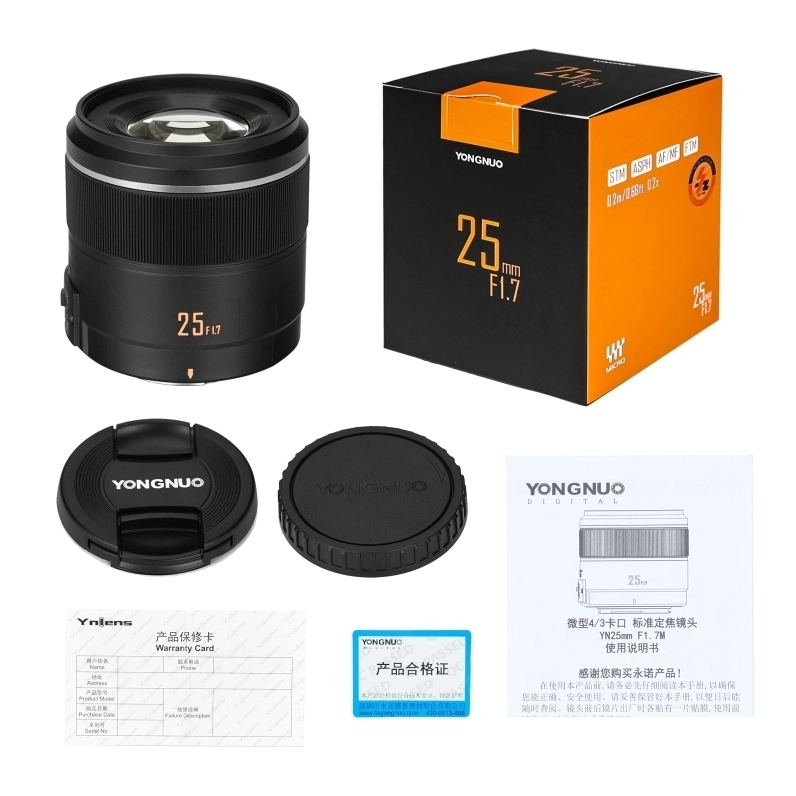 LENS YONGNUO YN25mm F1.7M Micro 4/3  AF/MF STM Auto Focus  เลนส์มาตรฐานสำหรับ panasonic กล้อง Olympus