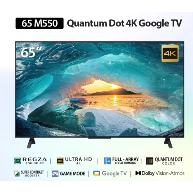 ล้างสต๊อก Toshiba TV 65M550MP ทีวี 65 นิ้ว 4K Ultra HD Quantum Dot Google TV HDR10+ Dolby Vision Atm