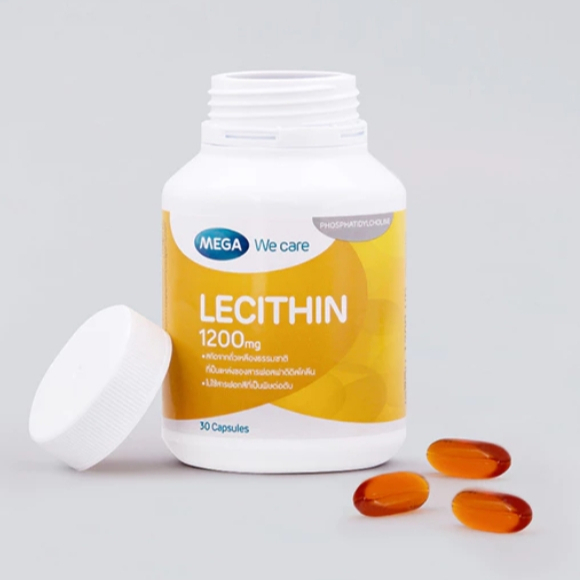MEGA Lecithin 1200 mg.(เมก้า เลซิติน 1200 มิลลิกรัม) จำนวน 30 เม็ด, 100 เม็ด, 200 เม็ด