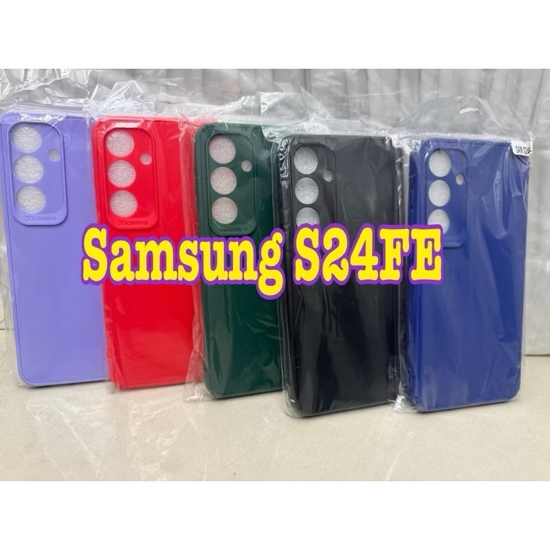【Flash Sale】เคสSamsung S24FE เคสSamsung เคสสีกันกระแทกคลุมกล้อง เคสTPUสีพาสเทลคลุมกล้อง For Samsung 