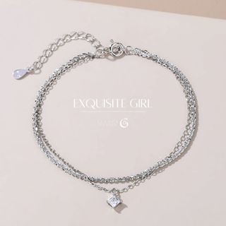 GLAMOR✨ข้อมือเงิน Exquisite Girl กําไลเงิน กำไลเพชร กําไลนํา…
