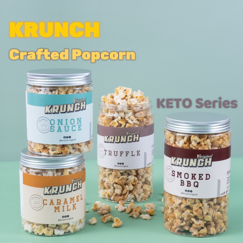 KRUNCH Crafted Popcorn แบบกระปุก KETO SERIES
