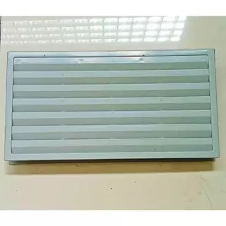 เกล็ดช่องลมระบายอากาศประตู PVC ขนาด 47*25 ซม. สีครีม , สีขาว , สีเทา , สีวอทนัท