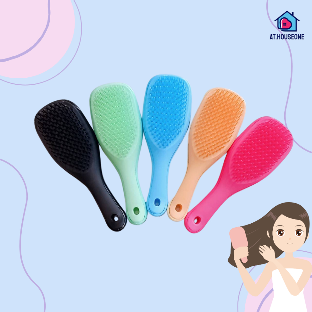 พร้อมส่ง หวีแปรง สีพาสเทล แปรงผม ยกโคนผม ถนอมเส้นผมและรากผม