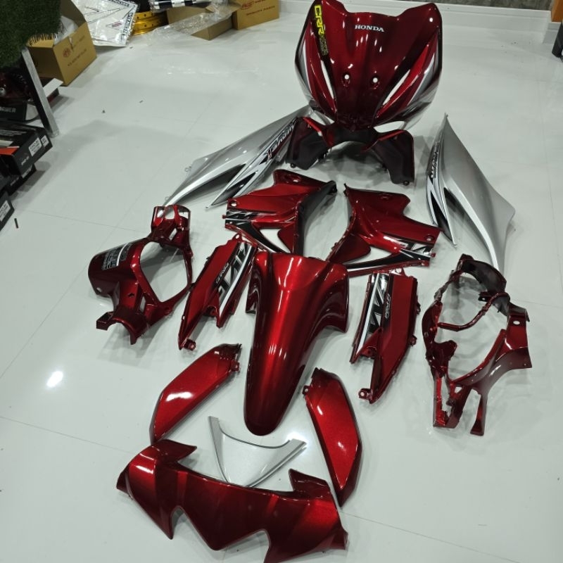 ชุดสีเวฟ110i สีแดงแก้วท้ายบอล