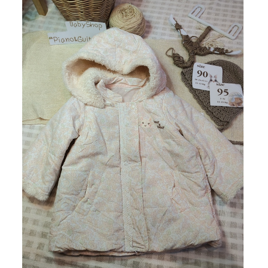 เส์ื้อแจ็คเก็ตลายดอกไม้แบรนด์ coeur a coeur รหัสT5439 ส่งต่อเสื้อผ้าลูกสาวแบรนด์ญี่ปุ่นมือสอง เสื้อค