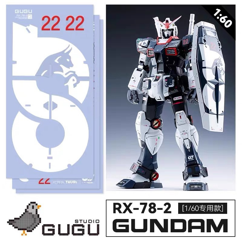 ดีคอลน้ำ DECAL [GUGU] PG 1/60 UNLEASHED RX-78-2 F1 GUNDAM