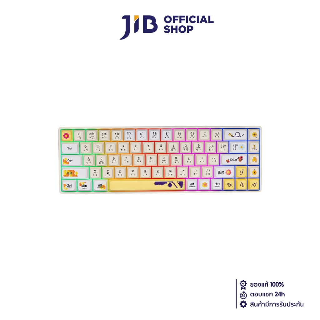KEYBOARD (คีย์บอร์ด) NUBWO NK50 (YELLOW BEE) (RED SWITCH MINI RGB EN/TH)