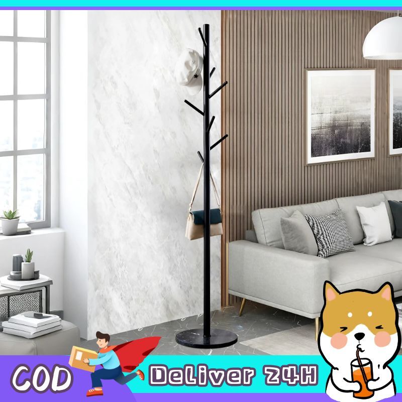 Dogegg🐶มีพร้อมส่ง ราวเสาอเนกประสงค์ แขวนเสื้อโค๊ท หมวก กระเป๋า สูง172 ซม.