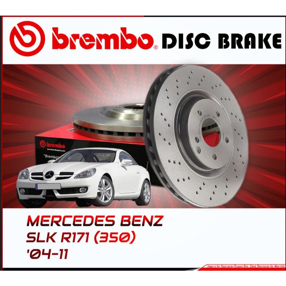 จานเบรกหน้า  BENZ SLK R171 (350) (เจาะรู) (HC) ปี 04-11 (D09 A448 21)
