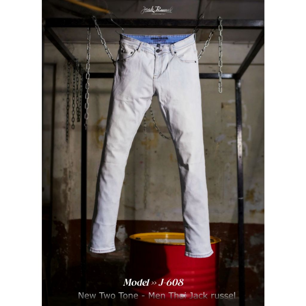 JACK RUSSEL กางเกงยีนส์ Slim-Fit รุ่น J-608 สี Jeans แจ็ครัสเซล