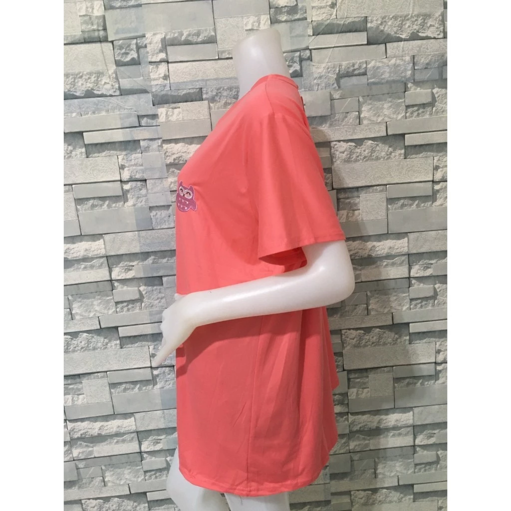 เสื้อยืดสีพื้น ลายปักดอกตะวัน แขนสั้น ไซส์ใหญ่ รอบอก 48-50 นิ้ว รุ่น 1588 thumbnail 4