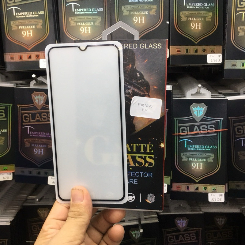 ฟิล์มกระจก(ด้าน)เต็มจอ ViVO Y37 / Y37Pro ตรงรุ่น กันรอยกันกระแทก พร้อมส่งในไทย