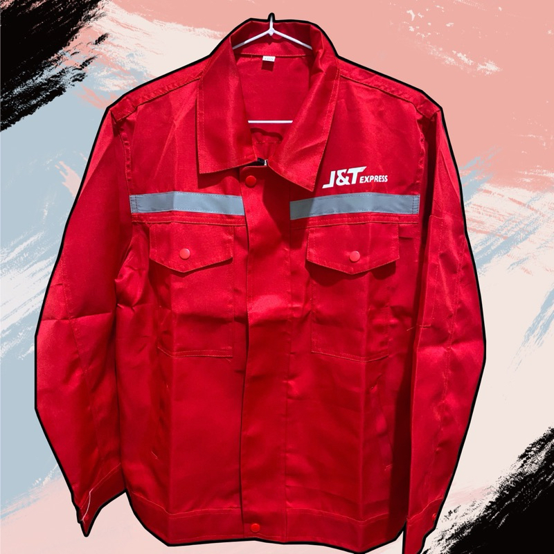 เสื้อแจ็คเก็ต J&T Express สีแดง