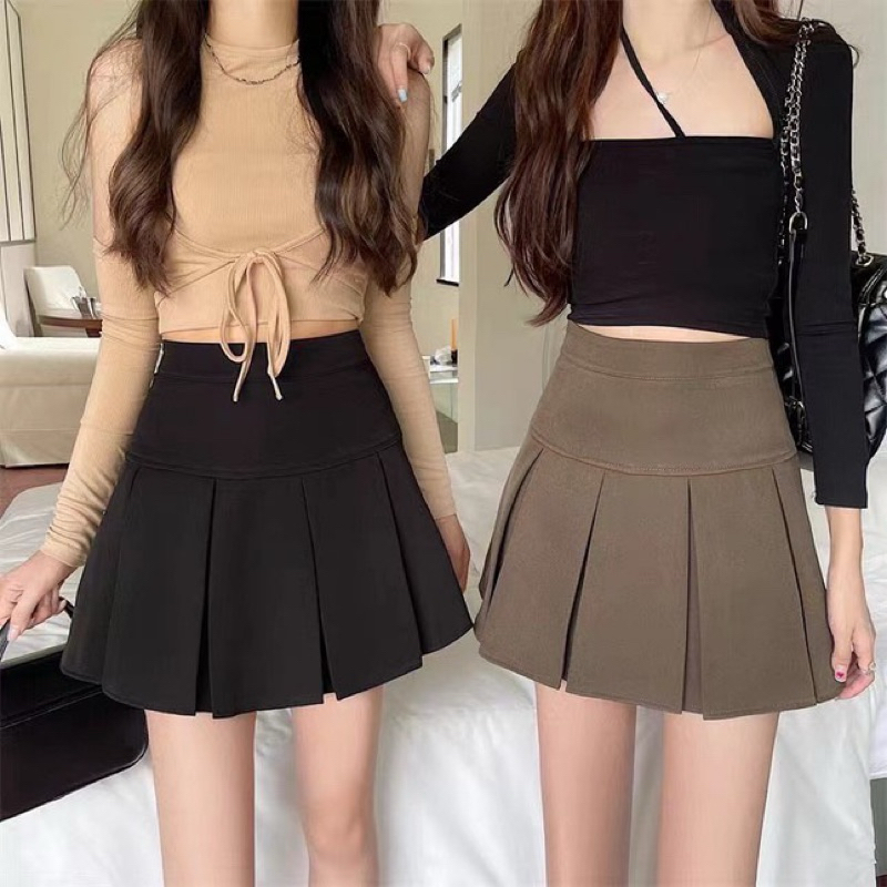 sale ล้างโกดัง PAAM กระโปรงเทนนิส เอวสูง กระโปรงพลีท [ส่งในไทย] PC12