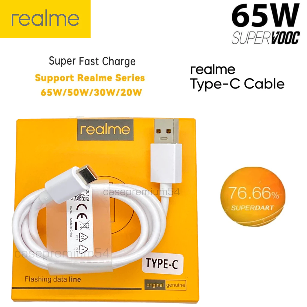 สายชาร์จ รองรับ Realme Type-C 65W 6.5A Super VOOC SuperDart 5 Pro / 6i / 6 Pro / 7 / 7i / 7 Pro / 8 / 8i / 8 Pro / 9 Pro