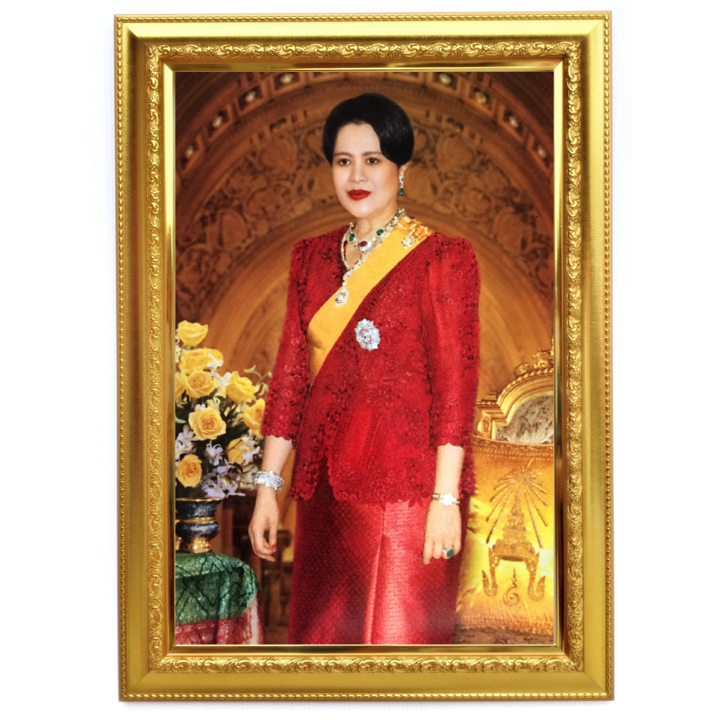 รูปราชินีรัชกาลที่9 กรอบกระจกขนาด 18*23นิ้ว เจริญรุ่งเรือง เหน้าที่การงาน มั่ง มี ศรี สุข