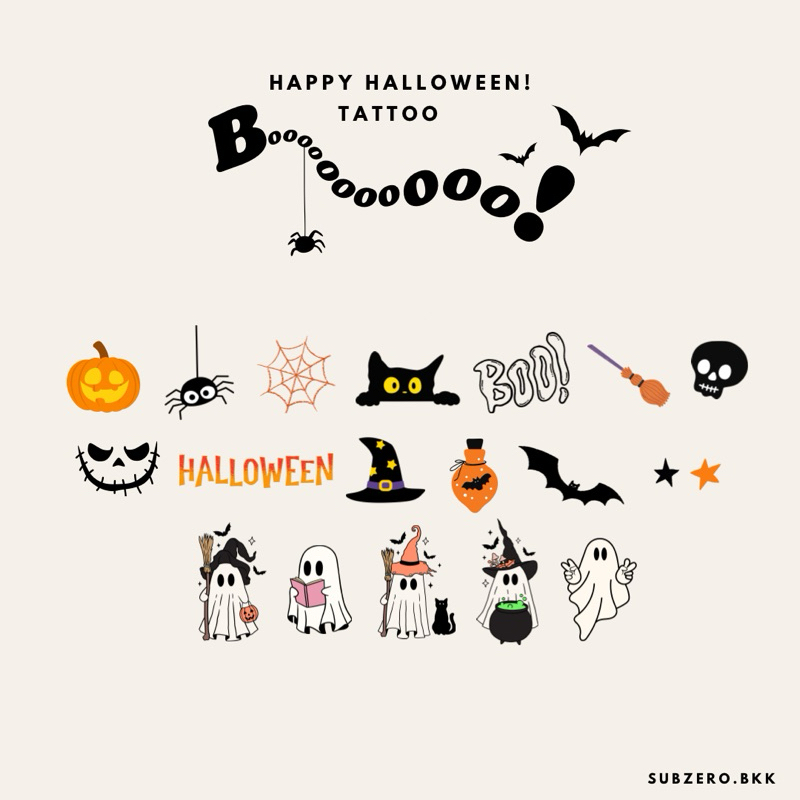 Halloween tattoos แทททูฮาโลวีน
