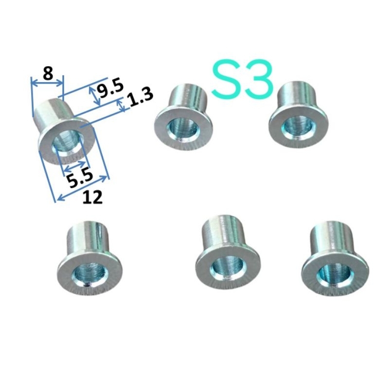 (ราคาต่อ20ชิ้น) ■รูใน5.5×นอก8×ยาว10.8มม TNUTS น๊อต แหวนรอง ทีนัท แหวนรองยาง แหวนรองพลาสติค