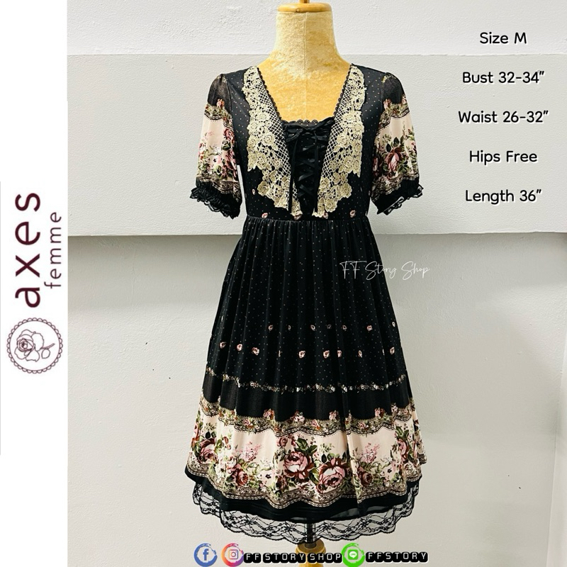 axes femme เดรสมือ1ป้ายห้อย