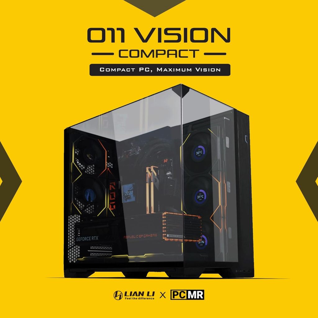 Lian Li O11 Vision Compact Mid Tower Case with TG Black / White ราคา ถูกที่สุด ดีลบีเคเค แกลเลอรีภาพที่ 4