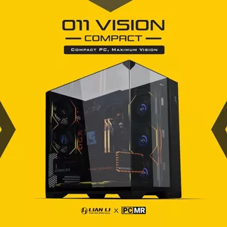 Lian Li O11 Vision Compact Mid Tower Case with TG Black / White