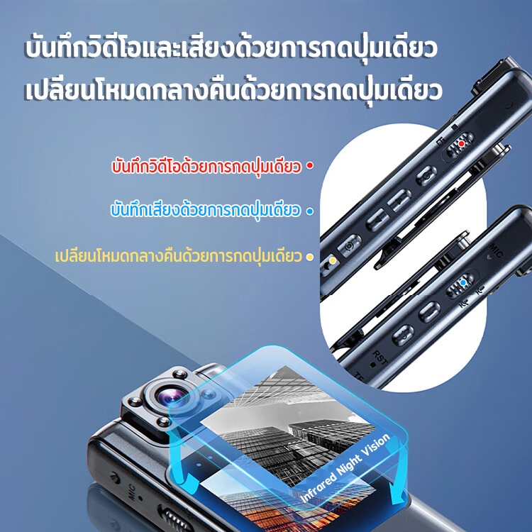 body action camera 4K การเชื่อมต่อWIFIมือถือ กล้องโกโปร มอเตอร์ไซค์กล้อง ขนาด1.6นิ้วหน้าจอ ตํารวจกล้องติดตัว nightvision