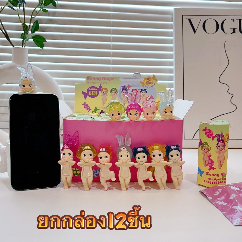 【เกาะลูกอม1จุ่ม】ซอลนี่เเองเจิ้ลพาสเทล การ์ตูนเกาะติดโทรศัพท์ sonny Angel