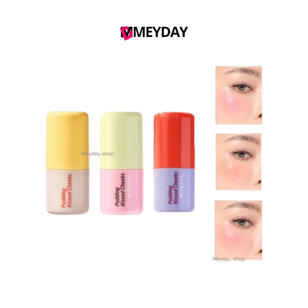 Merrez'ca Pudding Kissed Ch Blush Stick เมอร์เรซกา บลัชพุดดิ้ง 8.5 g