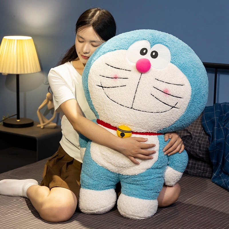 หมอนตุ๊กตา รูปโดราเอมอน สีฟ้า แบบสร้างสรรค์ เหมาะกับของขวัญ ของเล่นสําหรับเด็ก ตุ๊กตากวนๆ ของเล่นตุ๊กตา