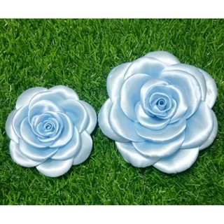 เข็มกลัดดอกไม้ผ้า หัวดอกไม้ลนไฟ ขนาด 9เซนต์  12 เซนต์